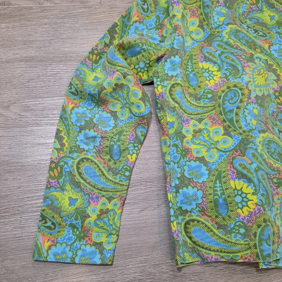 Vintage 60's Paisley Skirt & Jacket Suit Mod Style Womans XS Psychedelic - Picture 6 of 6